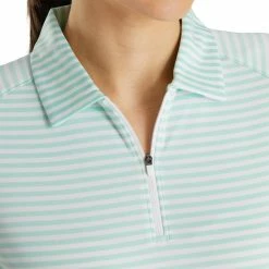 FootJoy Women's Heather Stripe Polo 18 FootJoy Women's Heather Stripe Polo -Golf Clubs Shop footjoy womens heather stripe polo aquamarine 04 10264.1631901195