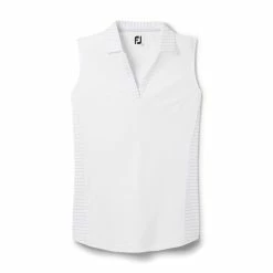 FootJoy Women's Open Placket Sleeveless Polo 24 FootJoy Women's Open Placket Sleeveless Polo -Golf Clubs Shop footjoy womens open placket sleeveless polo white 01 58183.1673285373