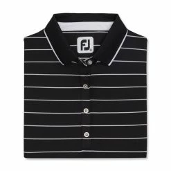 FootJoy Women's Pique Pinstripe Half Sleeve Polo -Golf Clubs Shop footjoy womens pique pinstripe half sleeve polo black 04 60243.1673901756