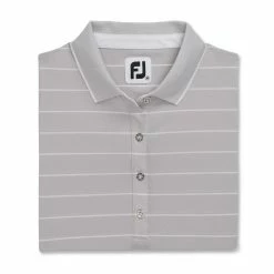 FootJoy Women's Pique Pinstripe Half Sleeve Polo -Golf Clubs Shop footjoy womens pique pinstripe half sleeve polo light grey heather 04 93987.1673903510
