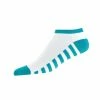 FootJoy Women's ProDry Lightweight Low Cut Stripe Sock -Golf Clubs Shop footjoy womens prodry lightweight low cut stripe sock white turquoise 01 86365.1633033562
