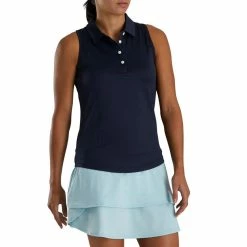 FootJoy Women's Ribbed Sleeveless Polo 18 FootJoy Women's Ribbed Sleeveless Polo -Golf Clubs Shop footjoy womens ribbed sleeveless polo navy 02 23422.1676582843