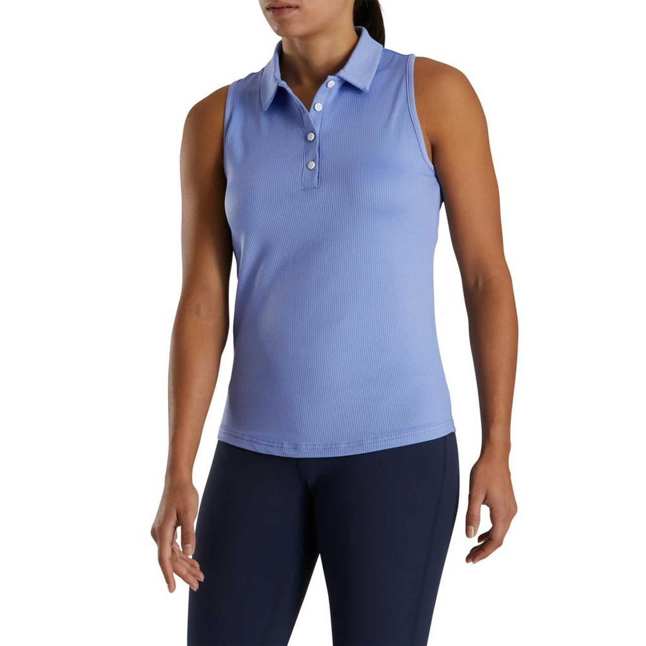 FootJoy Women's Ribbed Sleeveless Polo 12 FootJoy Women's Ribbed Sleeveless Polo - Image 12
