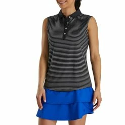 FootJoy Women's Sleeveless Pinstripe Polo 21 FootJoy Women's Sleeveless Pinstripe Polo -Golf Clubs Shop footjoy womens sleeveless pinstripe polo black 02 37872.1633122943