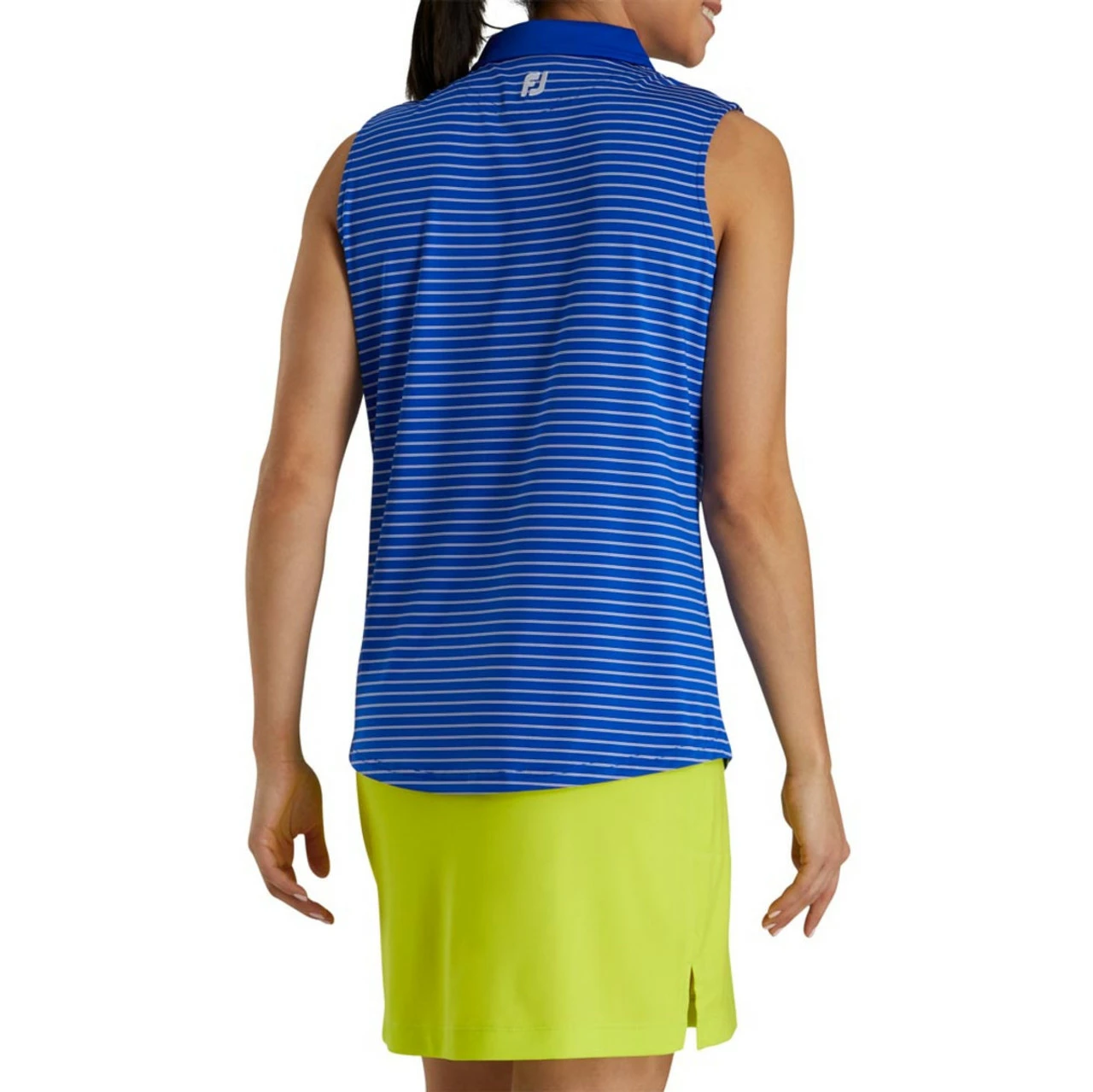 FootJoy Women's Sleeveless Pinstripe Polo 3 FootJoy Women's Sleeveless Pinstripe Polo - Image 3