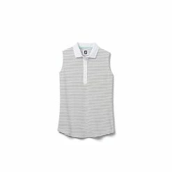 FootJoy Women's Sleeveless Pinstripe Polo 25 FootJoy Women's Sleeveless Pinstripe Polo -Golf Clubs Shop footjoy womens sleeveless pinstripe polo white 01 46442.1633122943