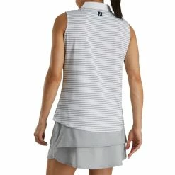 FootJoy Women's Sleeveless Pinstripe Polo 27 FootJoy Women's Sleeveless Pinstripe Polo -Golf Clubs Shop footjoy womens sleeveless pinstripe polo white 03 14824.1633122943