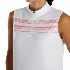 FootJoy Women's Watercolor Block Sleeveless Polo -Golf Clubs Shop footjoy womens watercolor block sleeveless polo white bright coral 04 27265.1676578987