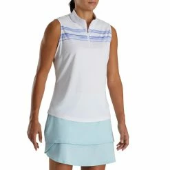 FootJoy Women's Watercolor Block Sleeveless Polo -Golf Clubs Shop footjoy womens watercolor block sleeveless polo white violet 02 63811.1676586341