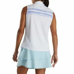 FootJoy Women's Watercolor Block Sleeveless Polo -Golf Clubs Shop footjoy womens watercolor block sleeveless polo white violet 03 58852.1676591746