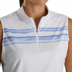 FootJoy Women's Watercolor Block Sleeveless Polo -Golf Clubs Shop footjoy womens watercolor block sleeveless polo white violet 04 53229.1676597864