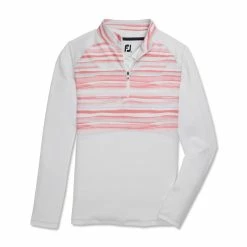 FootJoy Women's Watercolor Half-Zip Mid-Layer 24 FootJoy Women's Watercolor Half-Zip Mid-Layer -Golf Clubs Shop footjoy womens watercolor half zip mid layer white 01 62979.1676597190