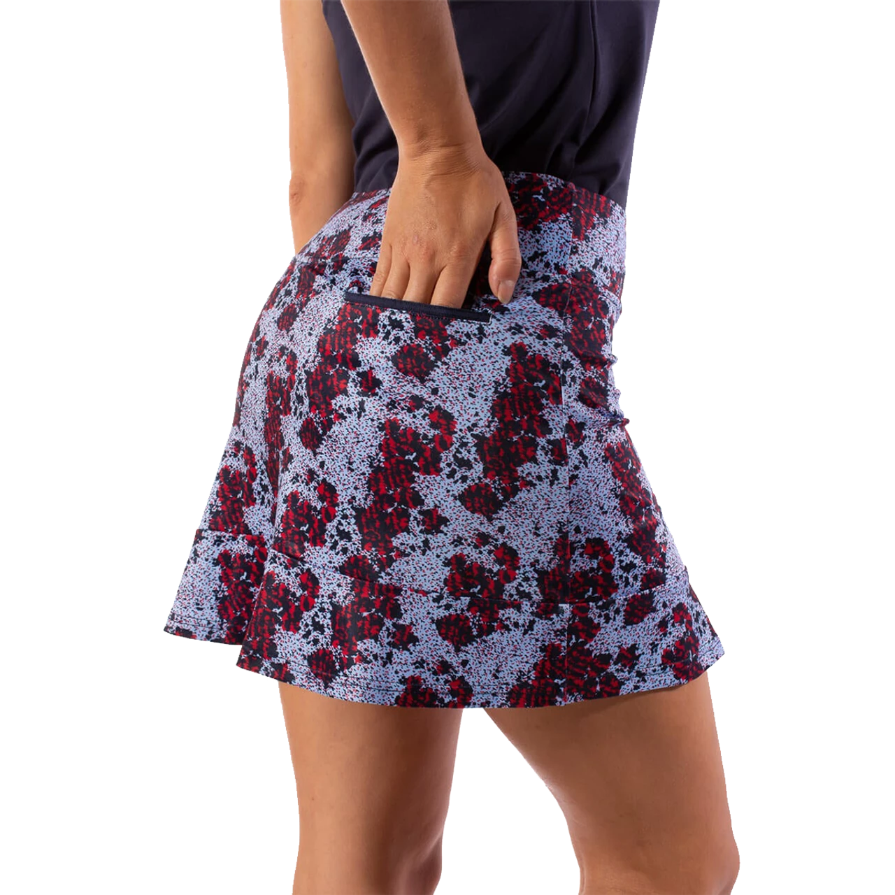 Golftini Women's Cosmic Pull-On Ruffle Tech Skort 1 Golftini Women's Cosmic Pull-On Ruffle Tech Skort