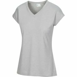 Greg Norman Women's Annie V-Neck -Golf Clubs Shop greg norman womens annie v neck dolphin heather 01 80687.1671482455