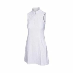 Greg Norman Women's Flare Sleeveless Zip Dress 8 Greg Norman Women's Flare Sleeveless Zip Dress -Golf Clubs Shop greg norman womens flare sleeveless zip dress white 01 77373.1644419993