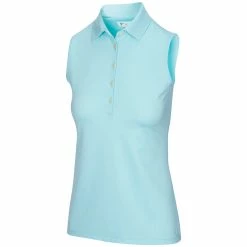 Greg Norman Women's Freedom Micro Pique Sleeveless Polo 24 Greg Norman Women's Freedom Micro Pique Sleeveless Polo -Golf Clubs Shop greg norman womens freedom micro pique sleeveless polo pure aqua 01 01084.1659043420