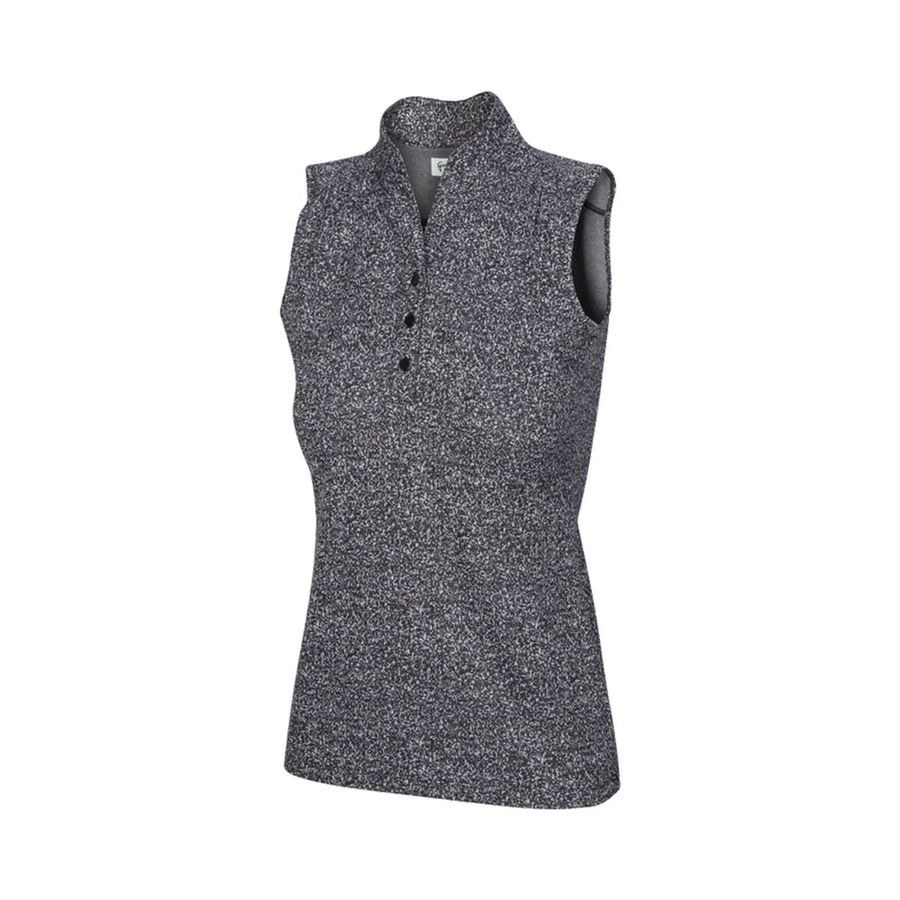 Greg Norman Women's Heathered Dot Sleeveless Polo 1 Greg Norman Women's Heathered Dot Sleeveless Polo