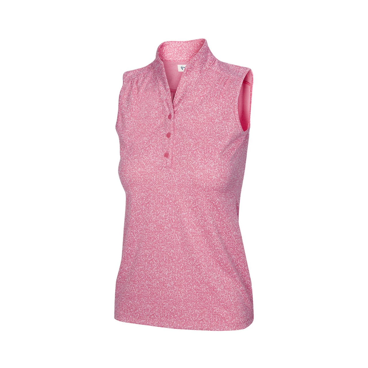 Greg Norman Women's Heathered Dot Sleeveless Polo 4 Greg Norman Women's Heathered Dot Sleeveless Polo - Image 4