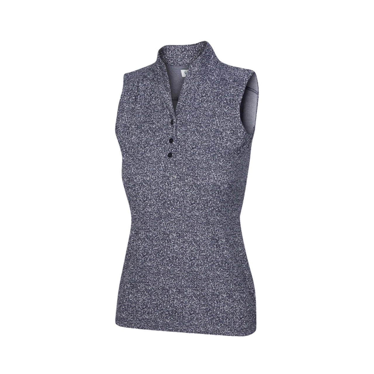 Greg Norman Women's Heathered Dot Sleeveless Polo 2 Greg Norman Women's Heathered Dot Sleeveless Polo - Image 2