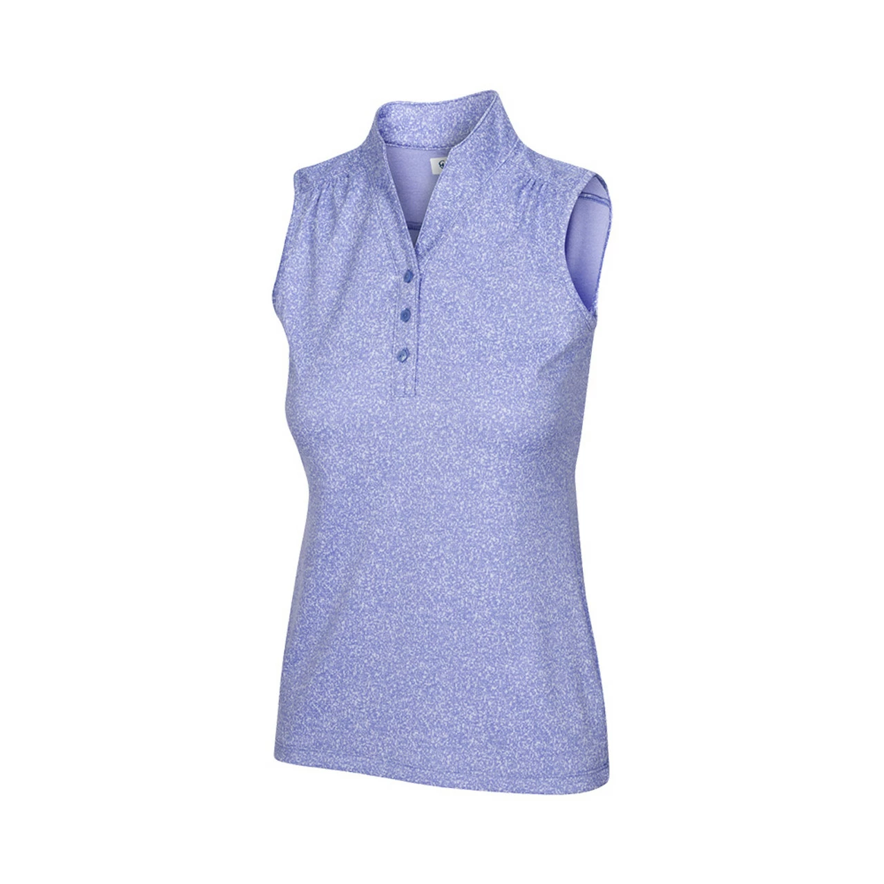 Greg Norman Women's Heathered Dot Sleeveless Polo 7 Greg Norman Women's Heathered Dot Sleeveless Polo - Image 7