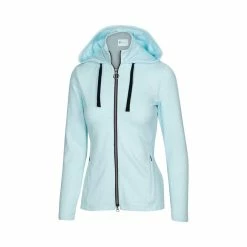 Greg Norman Women's Sofia Jacket -Golf Clubs Shop greg norman womens sofia jacket pure aqua heather 01 12738.1644439030