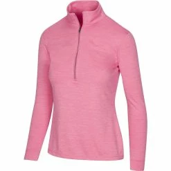 Greg Norman Women's Utility 1/2 Zip Mock 14 Greg Norman Women's Utility 1/2 Zip Mock -Golf Clubs Shop greg norman womens utility 1 2 zip mock coral guava heather 01 25531.1671482564
