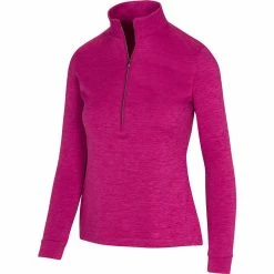 Greg Norman Women's Utility 1/2 Zip Mock 18 Greg Norman Women's Utility 1/2 Zip Mock -Golf Clubs Shop greg norman womens utility 1 2 zip mock merlot heather 01 68845.1671482554