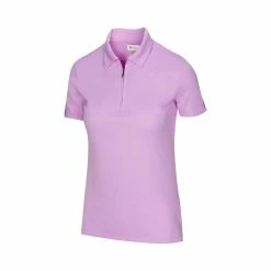 Greg Norman Women's Zip Polo -Golf Clubs Shop greg norman womens zip polo primrose 01 37883.1644418951