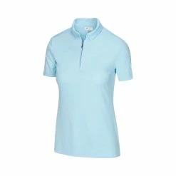 Greg Norman Women's Zip Polo -Golf Clubs Shop greg norman womens zip polo pure aqua 01 35735.1644418951