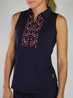 Jofit Cutaway Embroidery Polo - Midnight