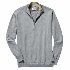 Linksoul Cotton-Cashmere 1/4 Zip Sweater -Golf Clubs Shop linksoul cotton cashmere 1 4 zip sweater heather grey 01 70066.1632855609