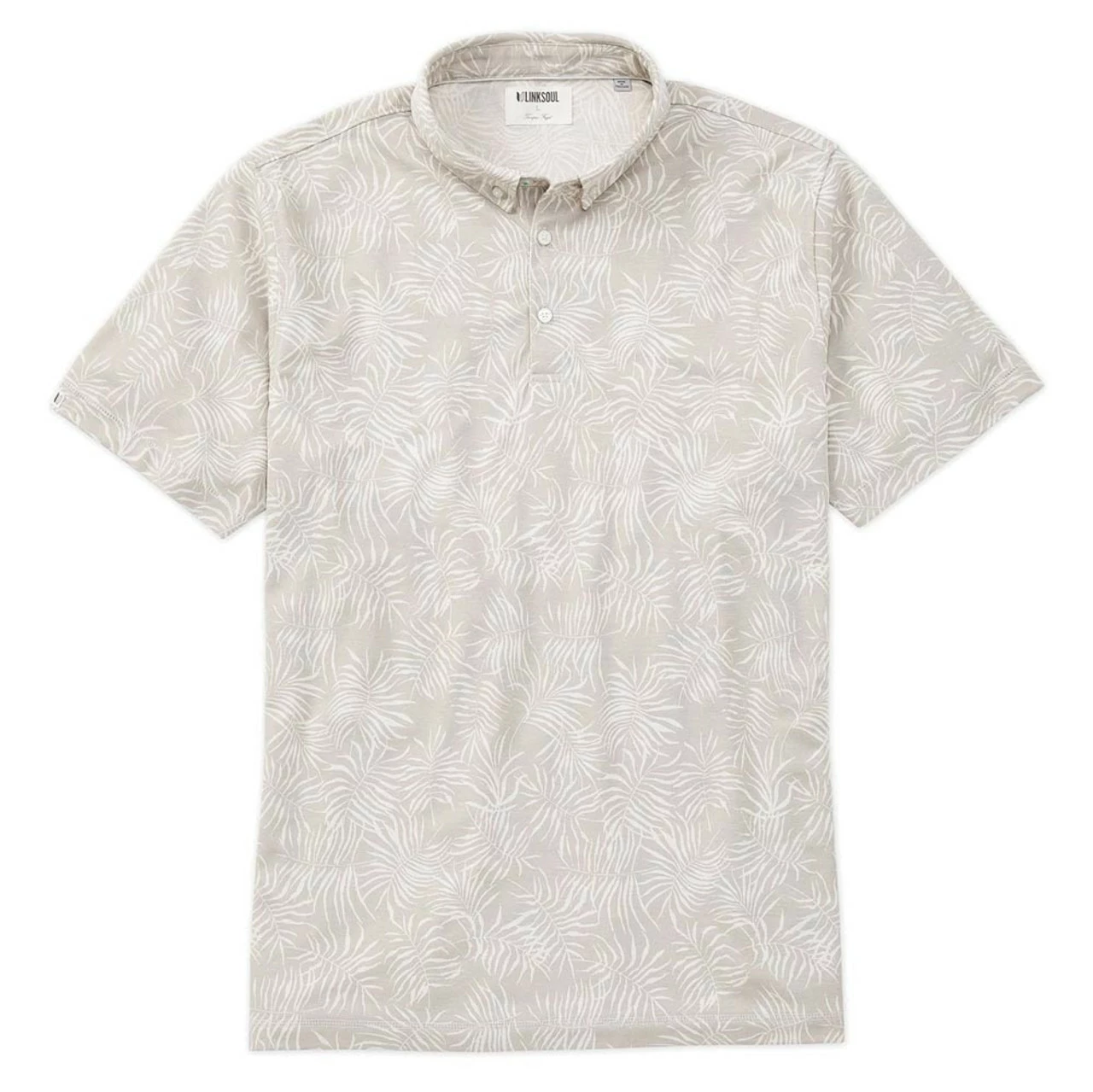 Linksoul Leaflet Print Oxford Polo 1 Linksoul Leaflet Print Oxford Polo