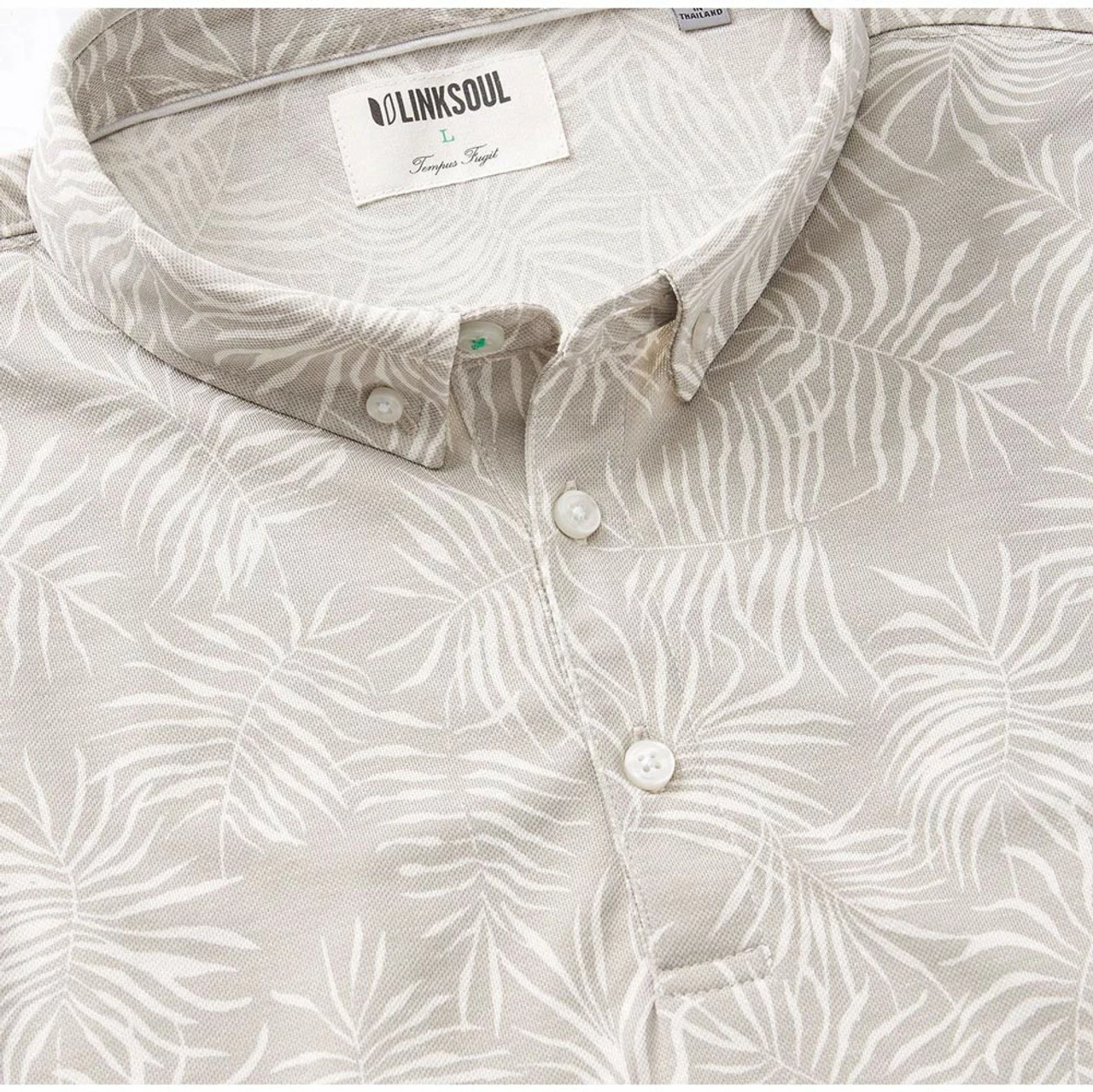 Linksoul Leaflet Print Oxford Polo 2 Linksoul Leaflet Print Oxford Polo - Image 2