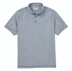 Linksoul Micro Fern Print Oxford Polo -Golf Clubs Shop linksoul micro fern print oxford polo river 01 76777.1676598557