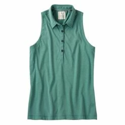 Linksoul Women's Cotton Sleeveless Polo -Golf Clubs Shop linksoul womens cotton sleeveless polo agave 01 73662.1633458737