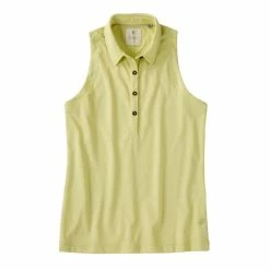 Linksoul Women's Cotton Sleeveless Polo -Golf Clubs Shop linksoul womens cotton sleeveless polo citron 01 83462.1633458737