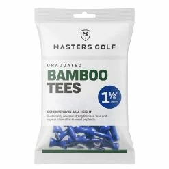 Masters Golf 38mm Bamboo Graduated Golf Tees - 25 Pack