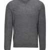 Matte Grey Ridge Long Sleeve V-Neck 9 Matte Grey Ridge Long Sleeve V-Neck -Golf Clubs Shop matte grey ridge long sleeve v neck jet grey 01 85029.1632935329
