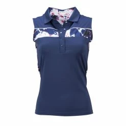 Nancy Lopez Peace Sleeveless Polo 6 Nancy Lopez Peace Sleeveless Polo -Golf Clubs Shop nancy lopez peace sleeveless polo navy 01 66046.1648051972
