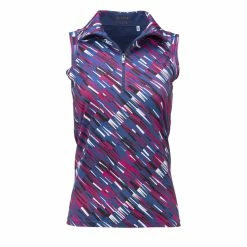 Nancy Lopez Rhythm Sleeveless Polo -Golf Clubs Shop nancy lopez rhythm sleeveless polo navy 01 50635.1648052353