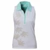 Nancy Lopez Wish Sleeveless Polo -Golf Clubs Shop nancy lopez wish sleeveless polo white mint multi 01 99494.1633467637