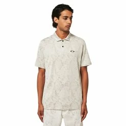 Oakley Marble Jaquard Polo -Golf Clubs Shop oakley marble jacquard polo arctic white 03 33149.1677776192