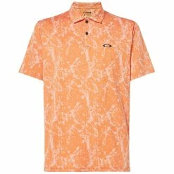Oakley Marble Jaquard Polo -Golf Clubs Shop oakley marble jacquard polo soft orange 01 29149.1677776190