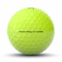 Titleist Pro V1 2023 Yellow Golf Balls -Golf Clubs Shop prov1 yellow ball side