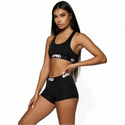 PSD Women's Solids Sports Bra -Golf Clubs Shop psd womens solids sports bra black 02 60587.1636747077