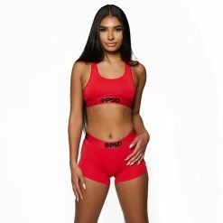 PSD Women's Solids Sports Bra -Golf Clubs Shop psd womens solids sports bra red 01 59474.1636747078