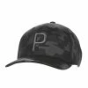Puma Camo Pattern P Snapback Hat -Golf Clubs Shop puma camo pattern p snapback hat black 01 68018.1662670407