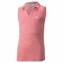 Puma Junior Girls Heather Polo 5 Puma Junior Girls Heather Polo -Golf Clubs Shop puma junior girls heather polo rapture rose heather 01 52767.1660831678