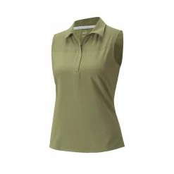 Puma Women's Harding Sleeveless Polo -Golf Clubs Shop puma womens harding sleeveless polo dark green moss 01 94379.1649187521