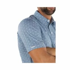 Straight Down Escher Polo -Golf Clubs Shop straight down escher polo steel blue 05 34932.1644335557